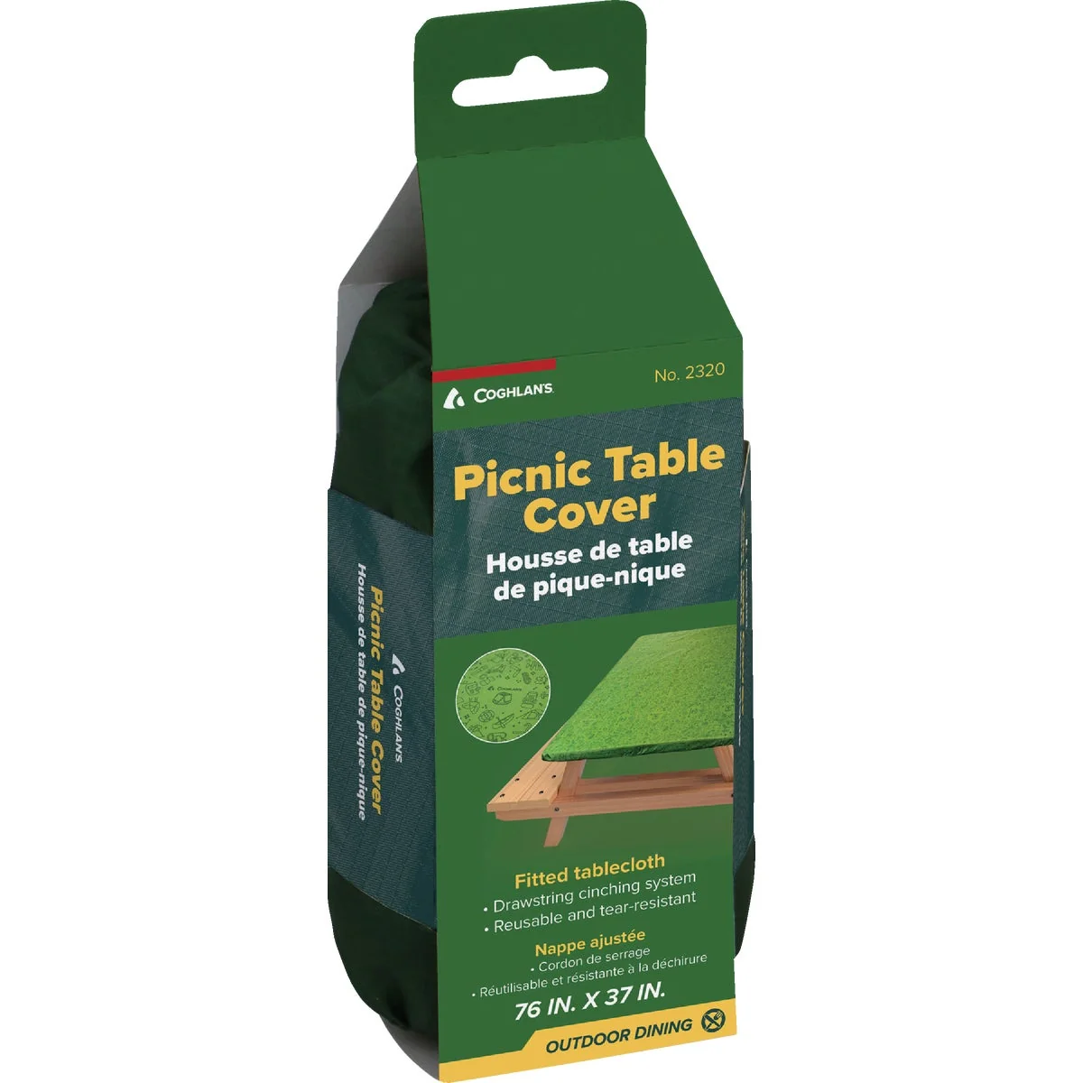 Relaxed Coghlans 37 In. x 76 In. Picnic Tablecloth User-Friendly