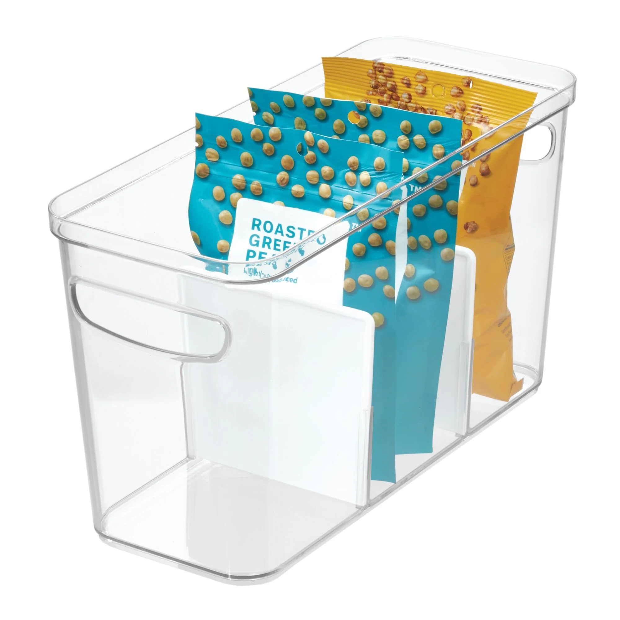 Minimalist iDesign Divided Organizer Bin with Handles made with Recycled Plastic Green