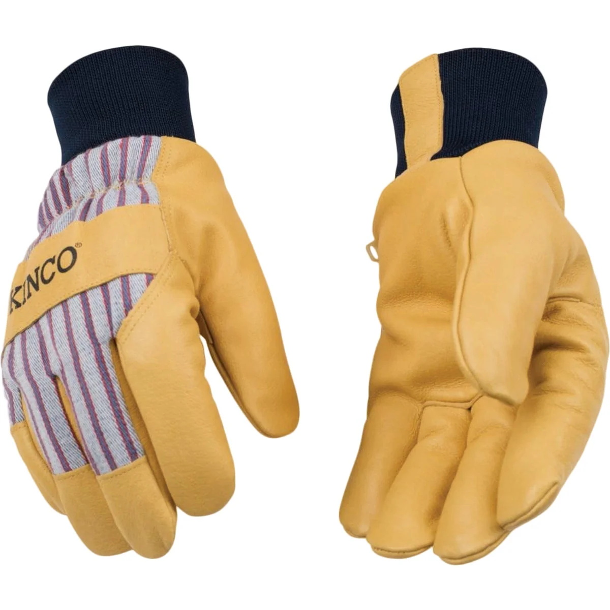Elite Kinco Otto Striped Kid's Medium Leather Palm Thermal Insulated Work Glove Exceptional