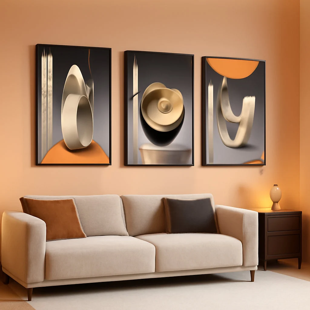 Eco-Friendly Framed Contemporary Abstract Wall Art 16x24 Inches Advanced