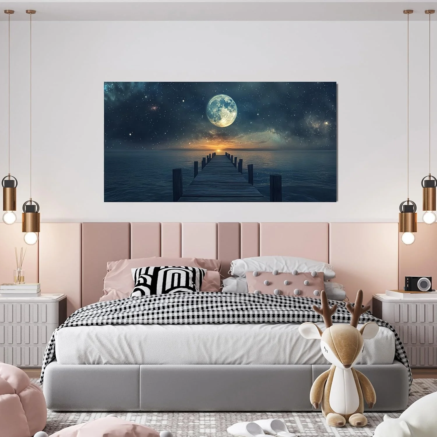 Lightweight Blue Coastal Seascape Art Canvas Wall Art 20x40Inches Quality