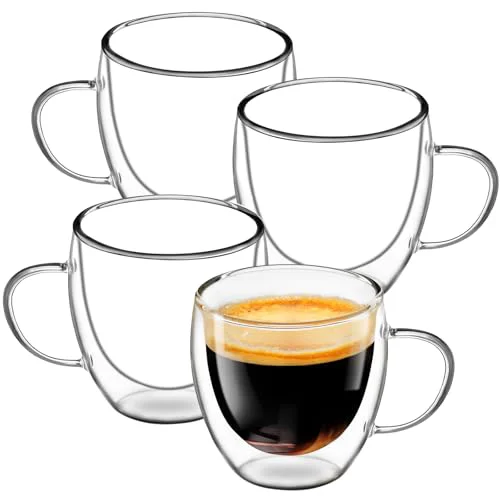 Modern Espresso Cups Set of 4 4 Count Green