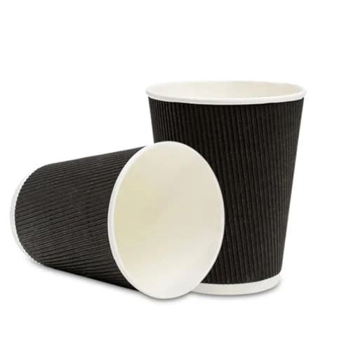 Premium Coffee Cups 500 Pack of 12 oz Ripple Wall Insulated Coffee Cups Non 500 Count Professional