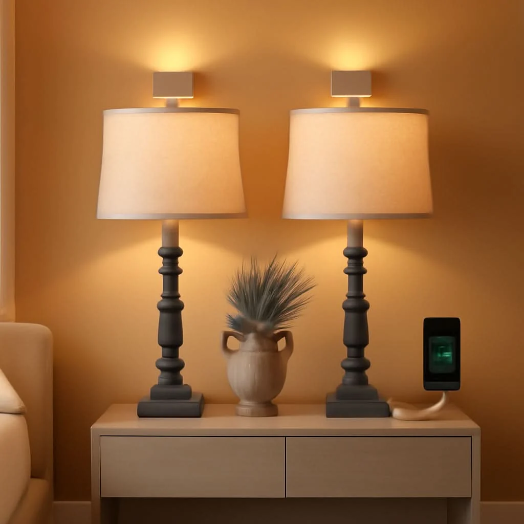 Proven 27.75 Inch Industrial Timeworn Farmhouse Table Lamps USB Classic