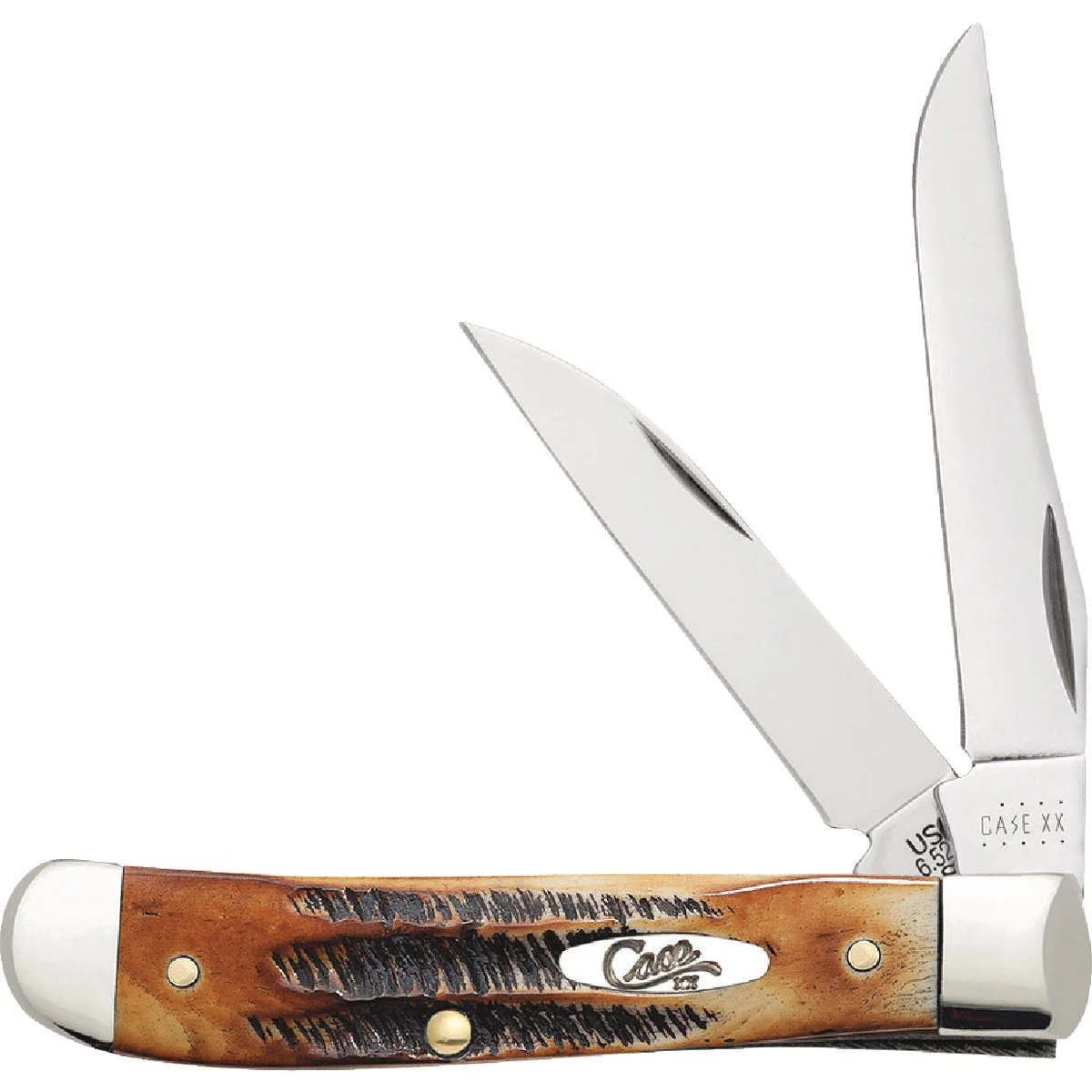 High-End Case Mini Trapper 2.74 In. 6.5 BoneStag Pocket Knife Comfortable