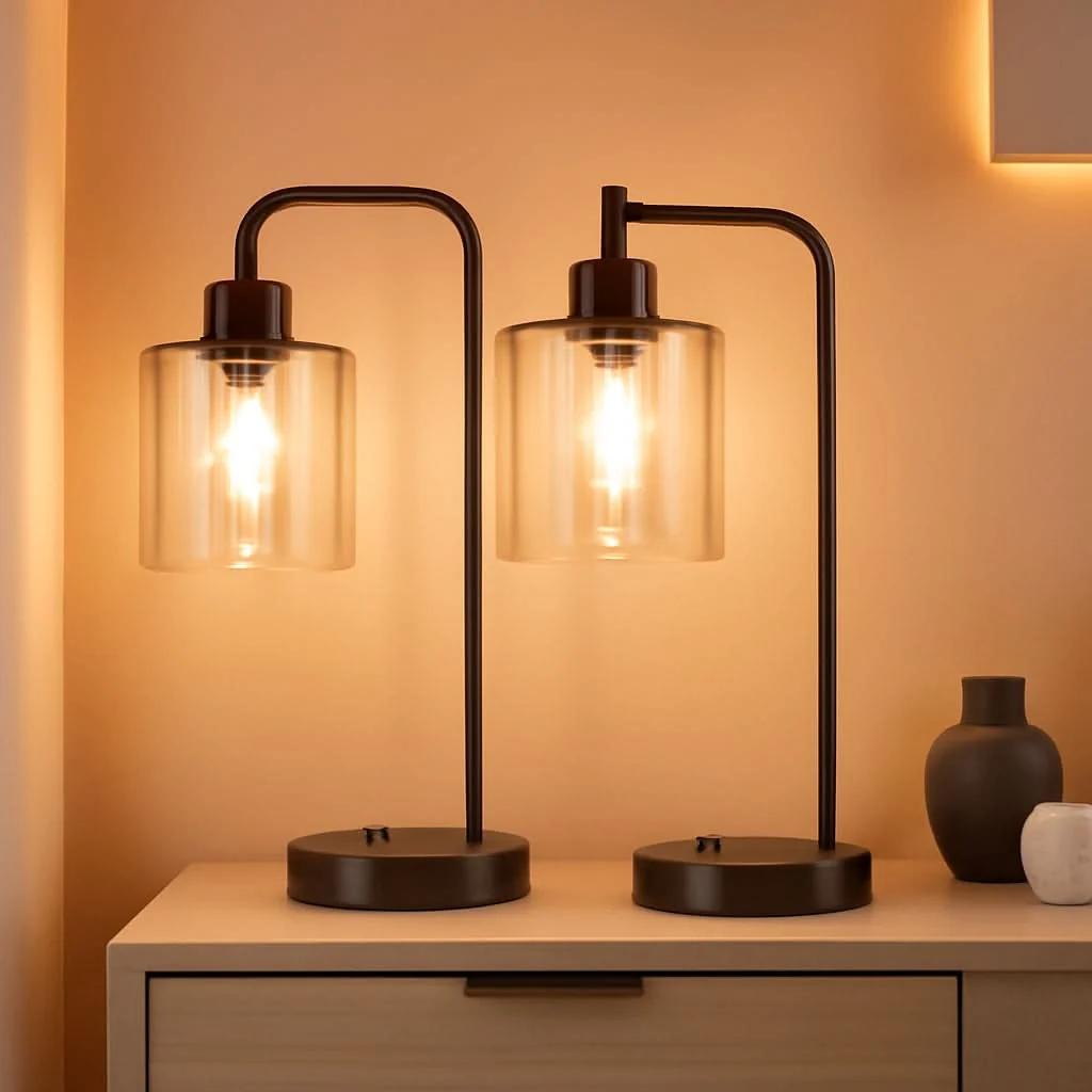 Proven Brown Table Lamps 3-Way Dimmable With USB Ports Set Of 2 Easy-to-Use