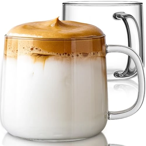Consistent 20oz Glass Coffee Mugs Set of 2 2 Count Original