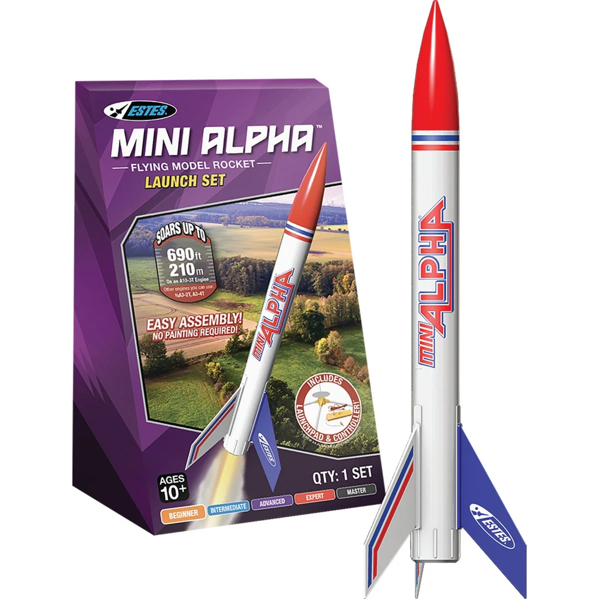 Consistent Estes Industries Mini Alpha Rocket Launch Set High-Performance