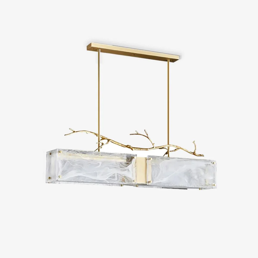 Contemporary Lirathe Glass Chandelier Minimalist