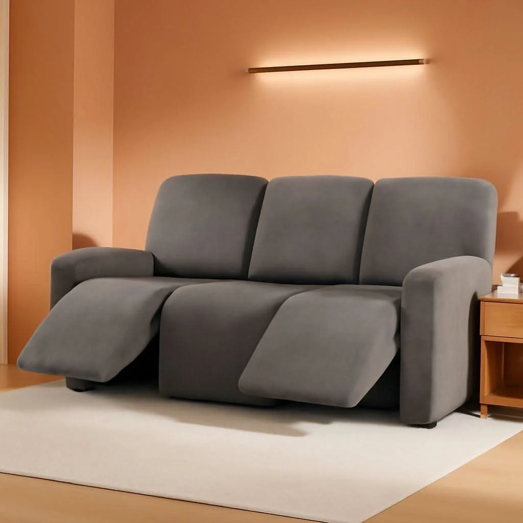 Fine Luxurious Velvet Recliner Sofa Covers Three Seater Luxury