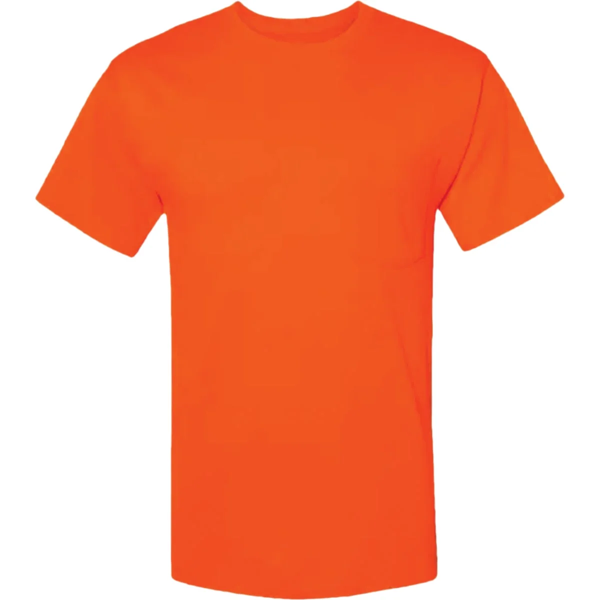 Authentic Hanes Men's 2XL Safety Orange Workwear T-Shirt 2-Pack Comfortable