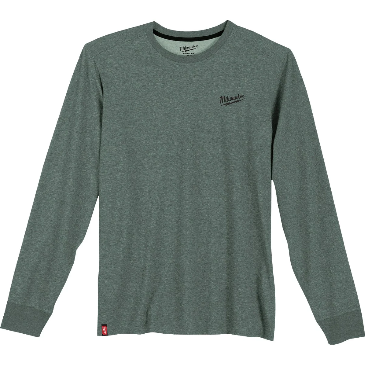 Professional Milwaukee FLEX Men's 2XL Green Long Sleeve Hybrid Work T-Shirt Stylish