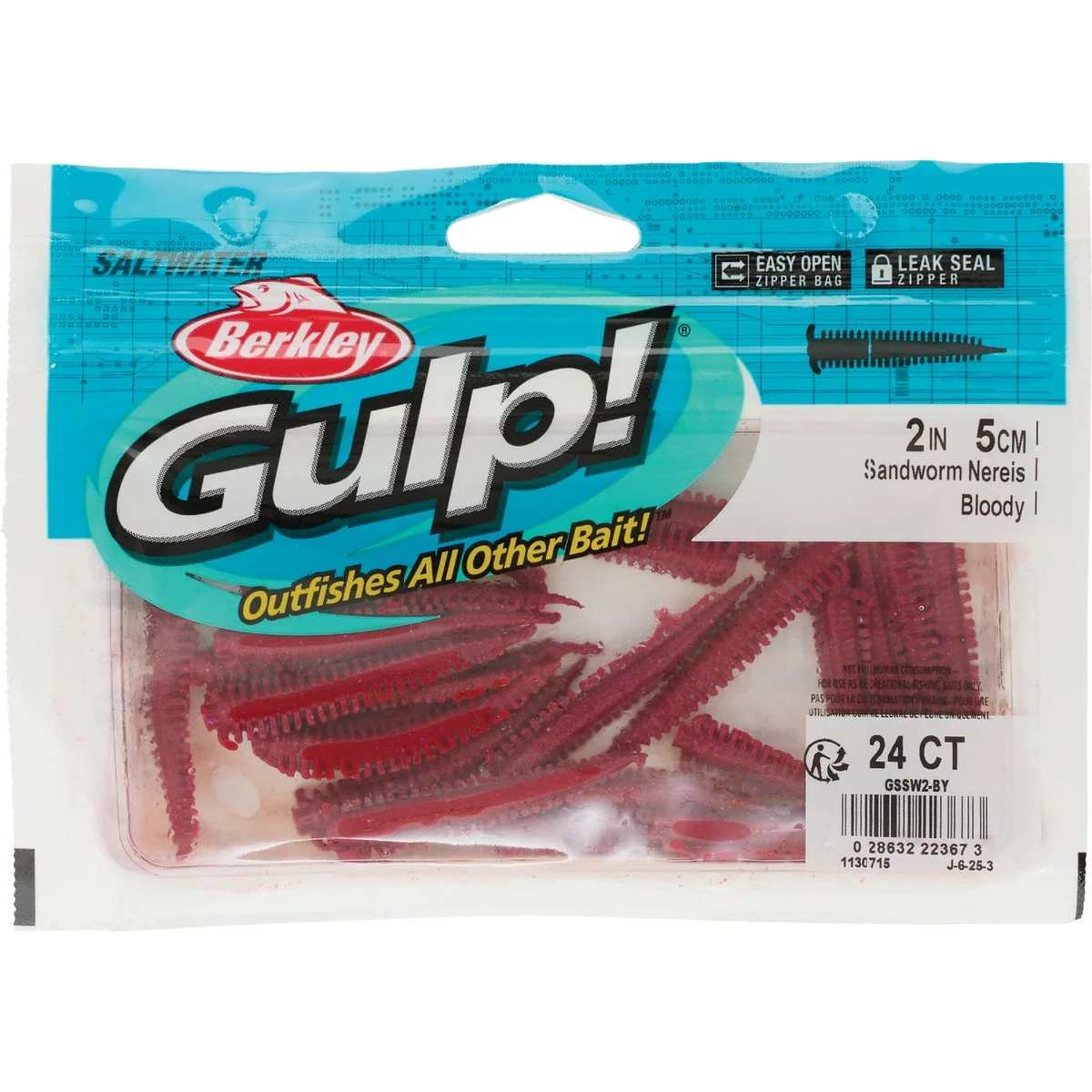 Innovative Berkley Gulp Bloody Saltwater Sandworm Fishing Lure Minimalist