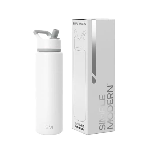 Contemporary Insulated Water Bottle with Straw Premium Material