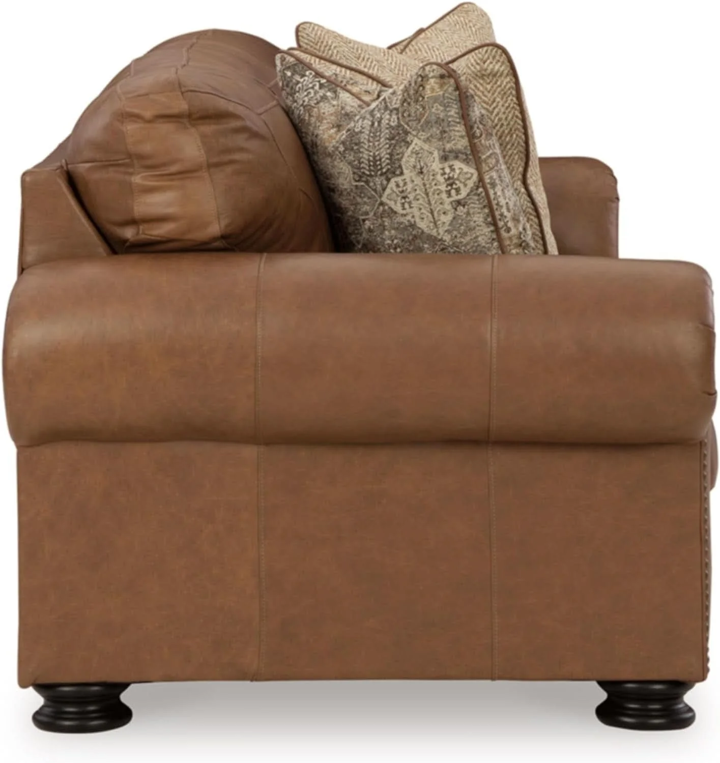 Safe Exquisite Leather Sleeper Sofa Queen Dark Chocolate First-Class