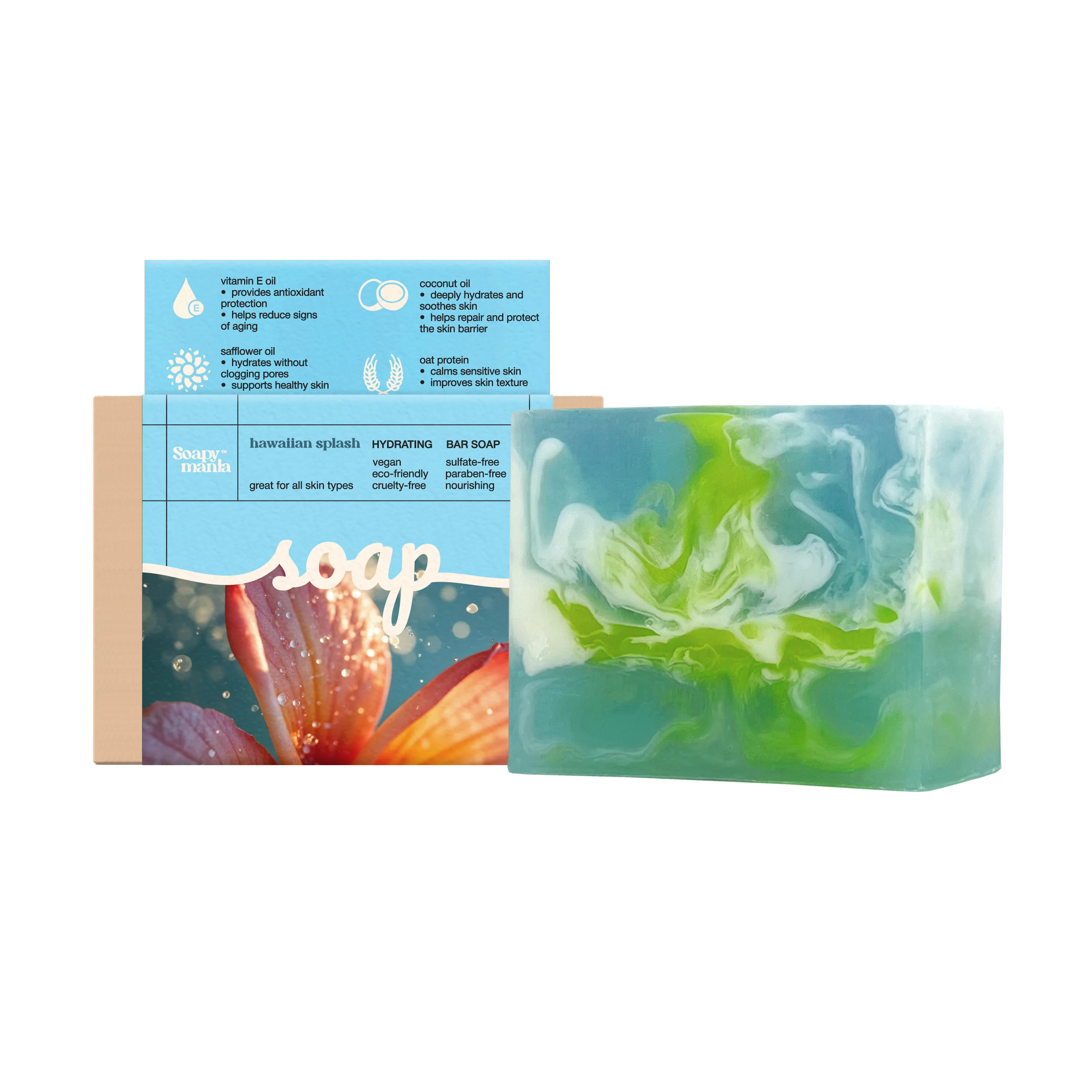 Trendy Soapymania Hawaiian Splash Hydrating Bar Soap Premium