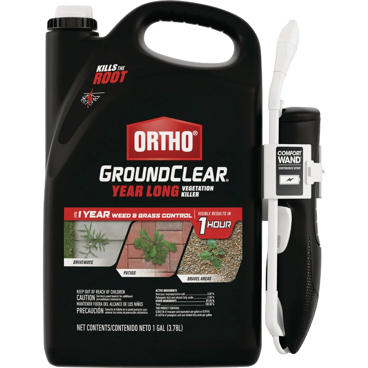 Prestigious Ortho GroundClear 1 Gal. Year Long Vegetation Killer with Comfort Wand High-Grade