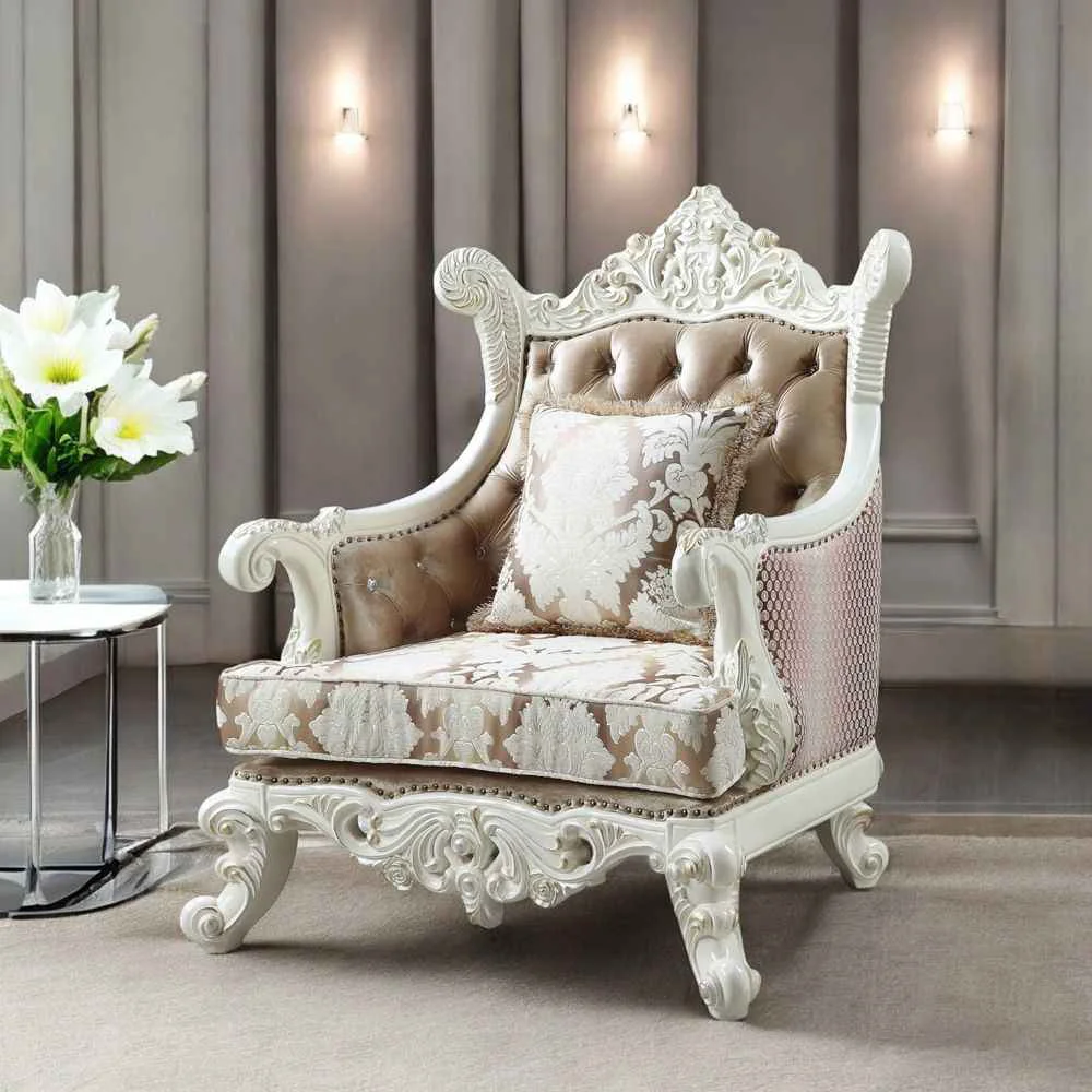 Breathable Vanaheim - Chair With Pillow - Fabric Antique White Elegant