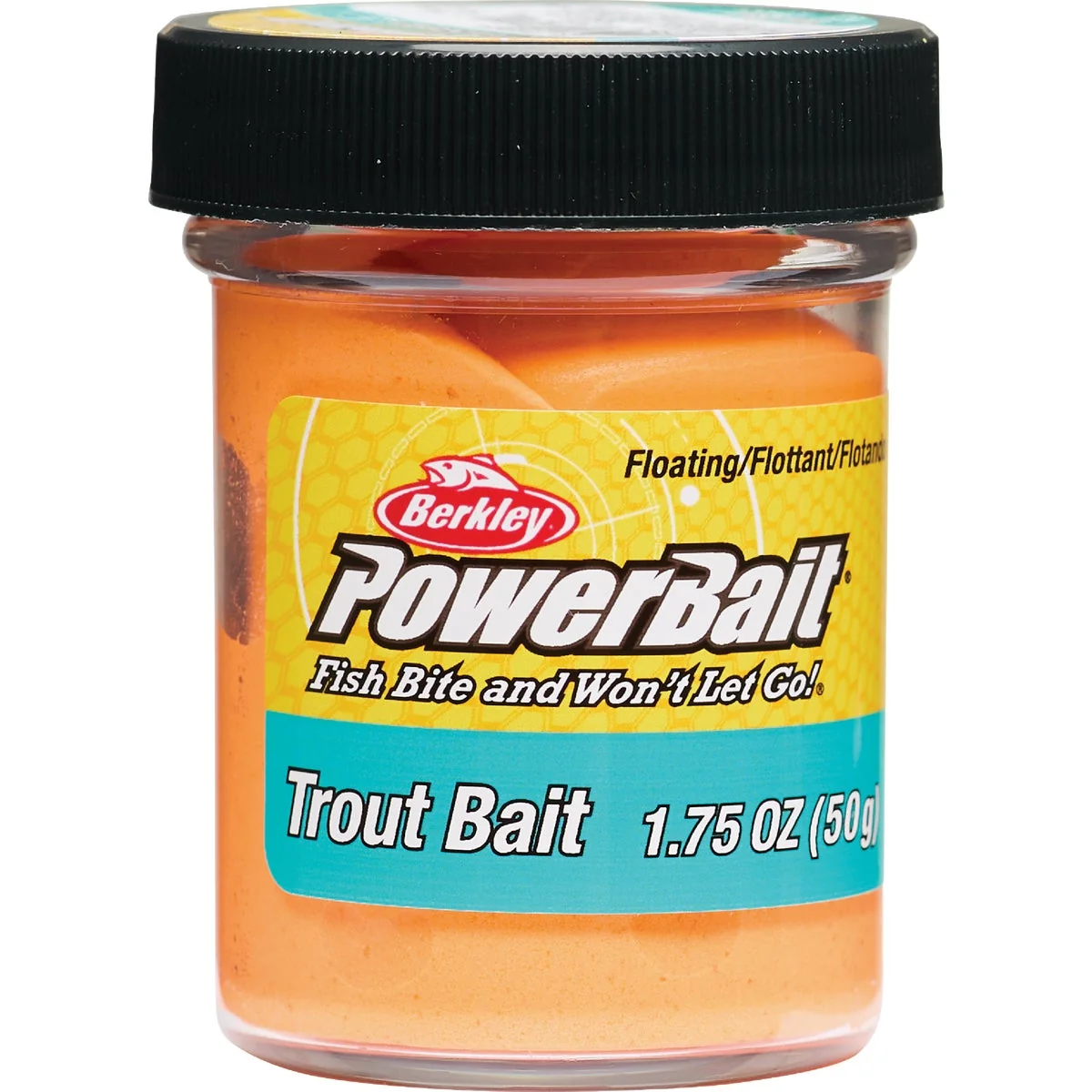 Long-Lasting Berkley PowerBait Fluorescent Orange Trout Bait Classic