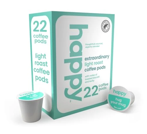Original Happy Coffee Light Roast Coffee Pods 22 Count User-Friendly