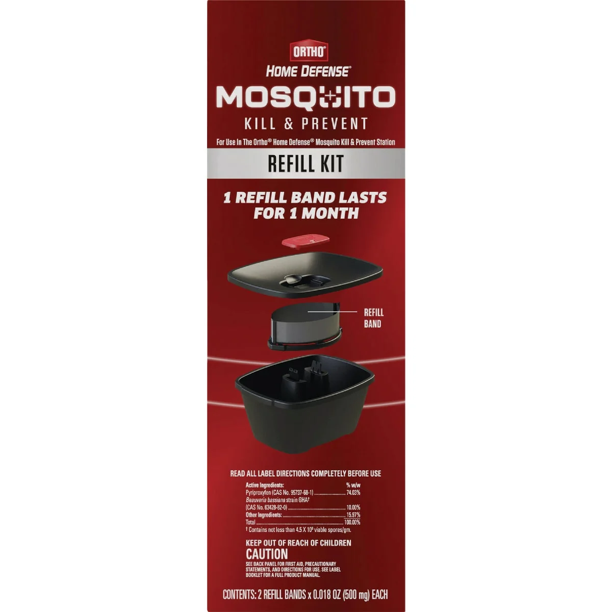 Prestigious Ortho Home Defense Mosquito Kill Prevent Refill Bands 2-Pack Traditional