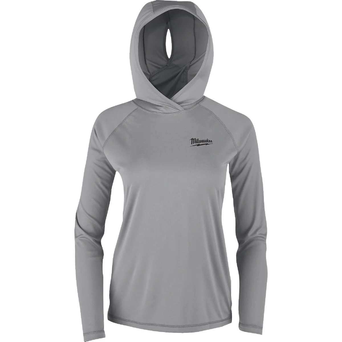 Specialty Milwaukee WORKSKIN Women's Medium Gray Hooded Sun Shirt Consistent