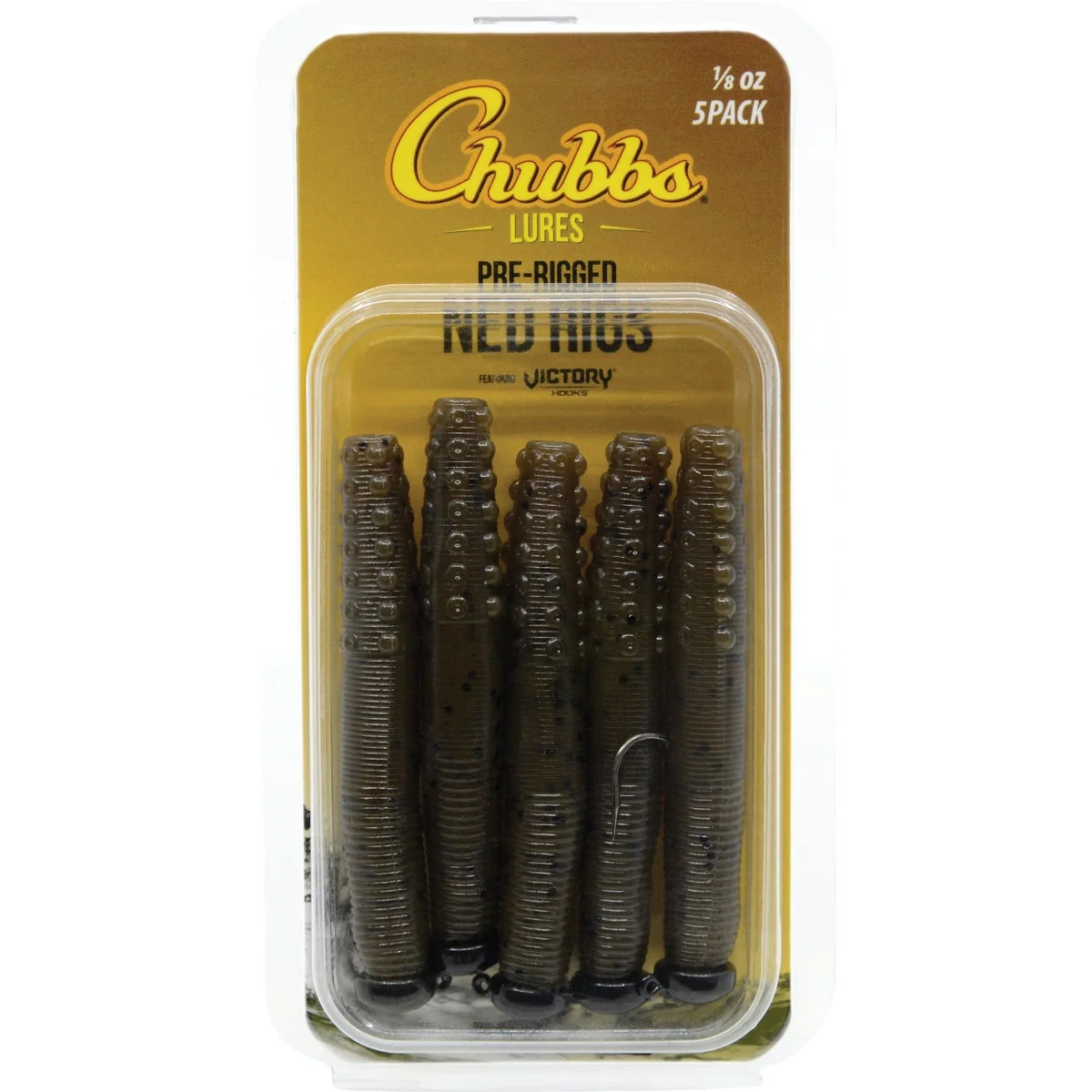 Next-Generation Chubbs Rigged Ned 1 8 Oz. Green Pumpkin 5-Pack Effective