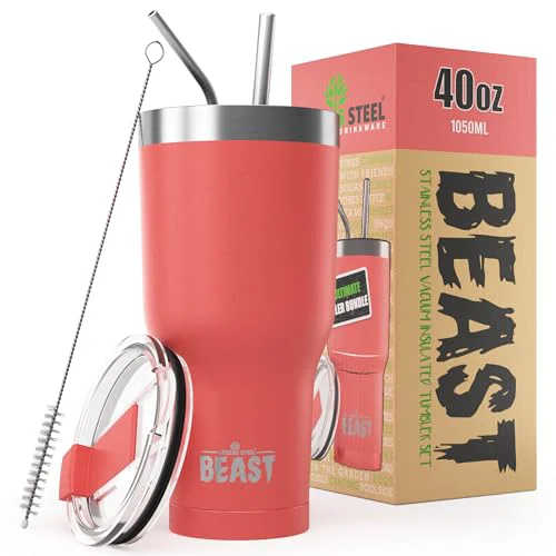 Soft Beast 40 oz Tumbler Stainless Steel Vacuum Insulated Coffee Ice Cup Double Wall Travel Flask User-Friendly