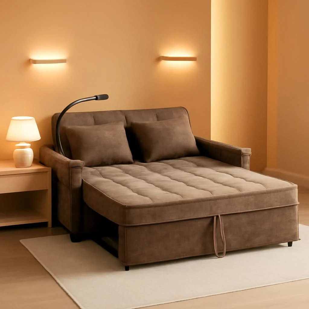 Elite Premium Grade Ultra Chenille Sleeper Sofa With USB Ports Optimized