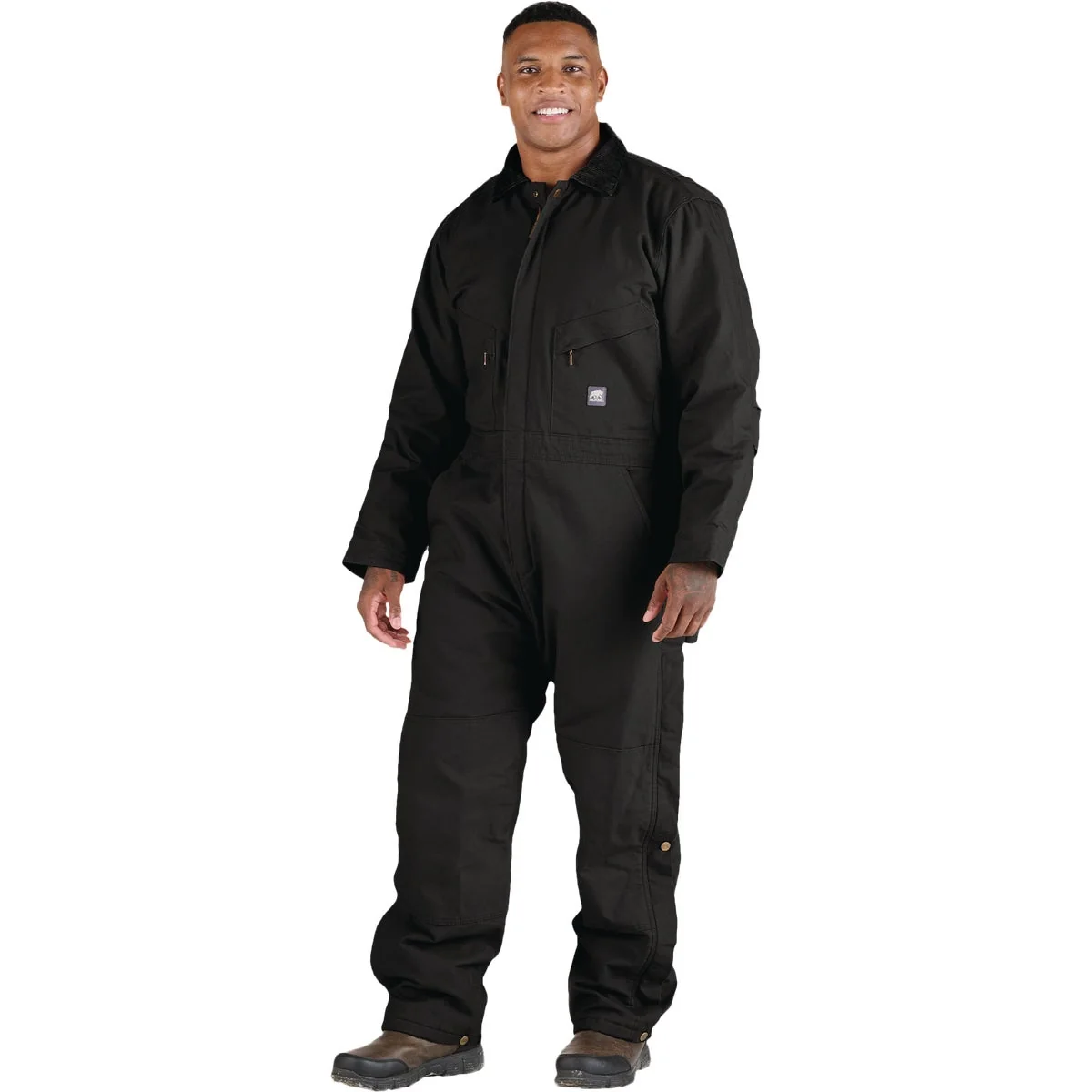 Verified Berne Men's Medium Black Heritage Insulated Duck Coverall Pure