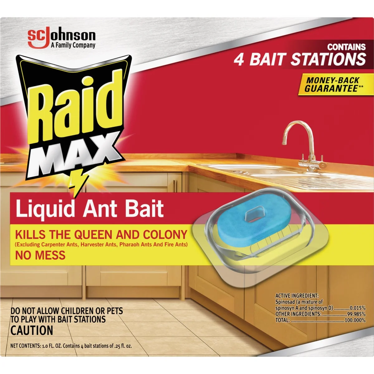 Superior Raid Max 0.25 Oz. Liquid Ant Bait Station 4-Pack Contemporary
