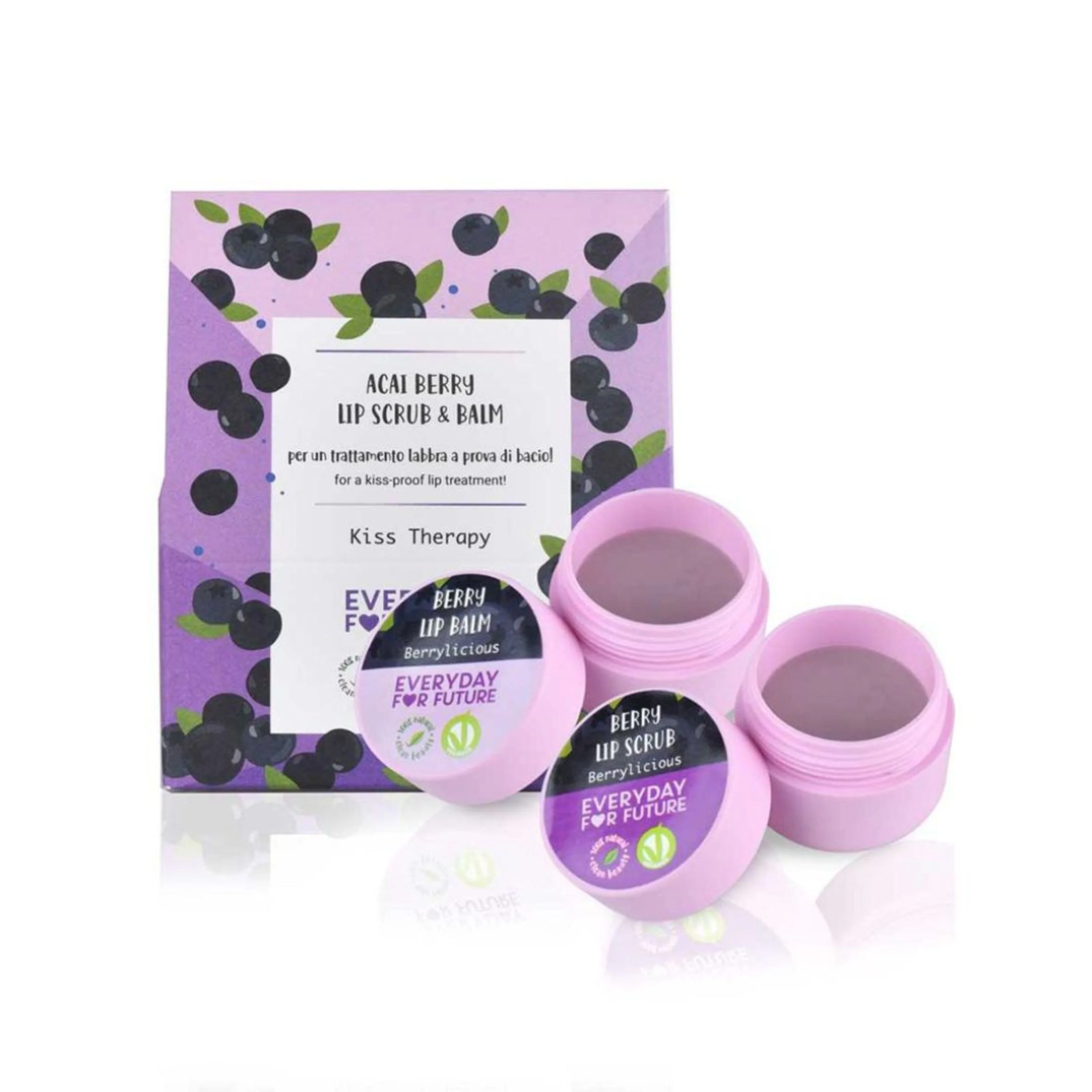 Elite Everyday For Future Moisturizing Blueberry Lip Balm Lip Scrub Kiss Therapy Kit Functional