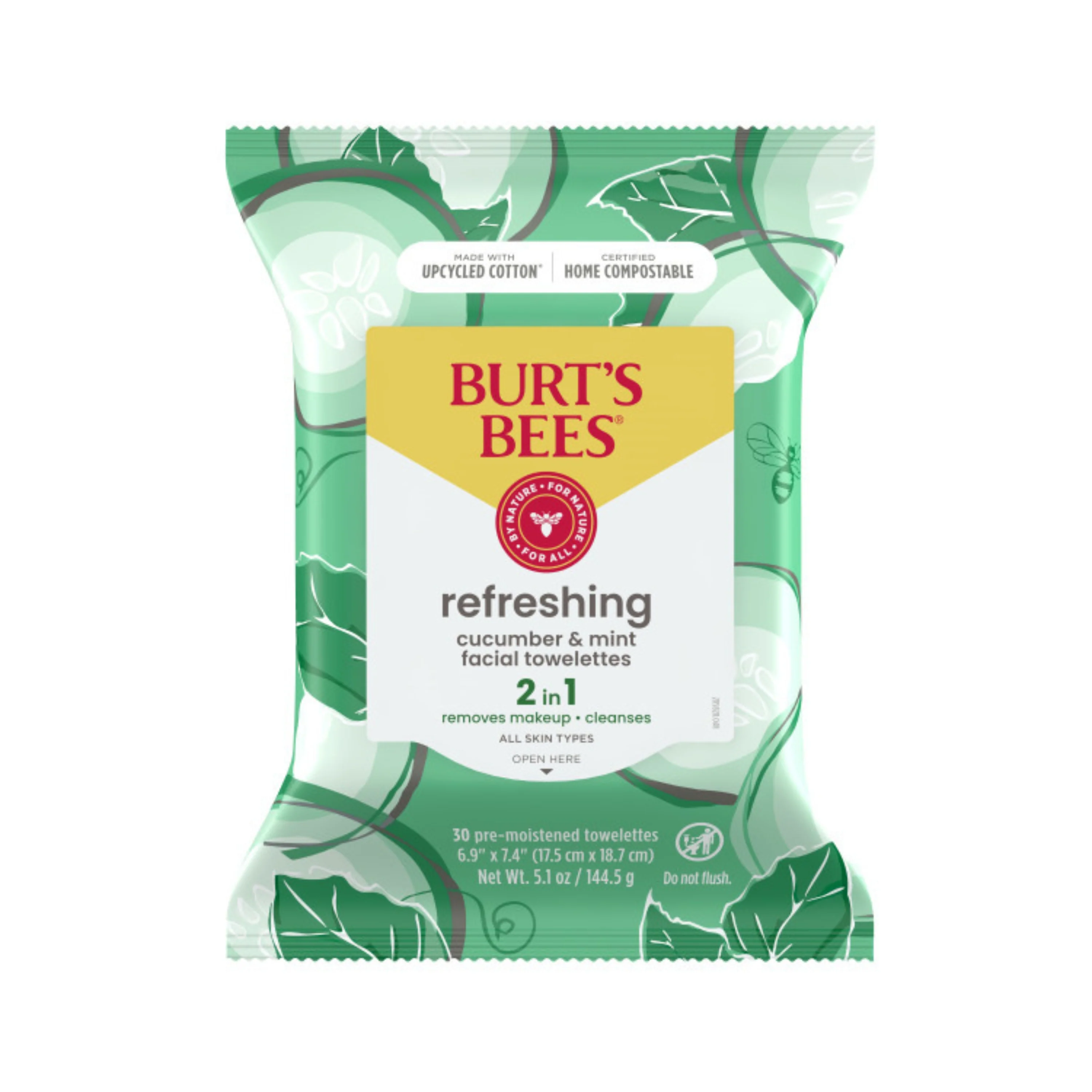 Convenient Burt's Bees Facial Cleansing Towelettes - Refreshing Luxury