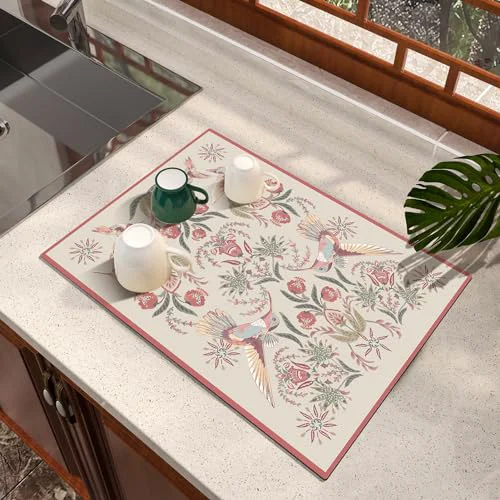 Specialty Dish Drying Mat Absorbent Diatomite Soft Coffee Mat Organic
