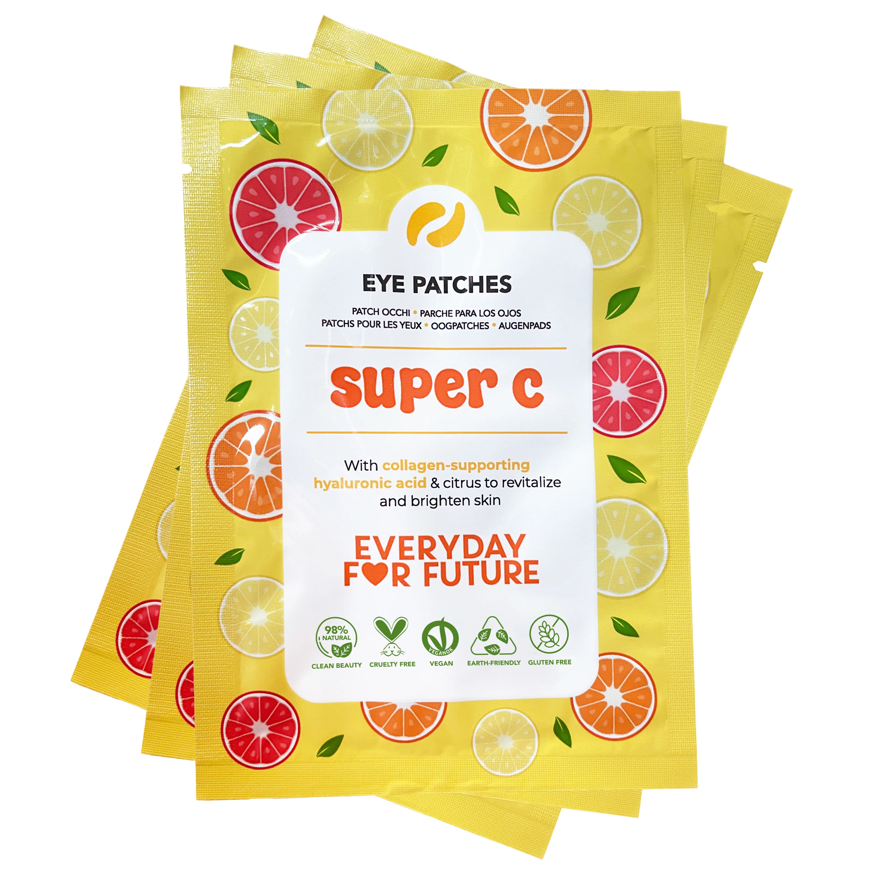 Clean Everyday For Future Brightening Super C Eye Patches with Hyaluronic Acid Organic