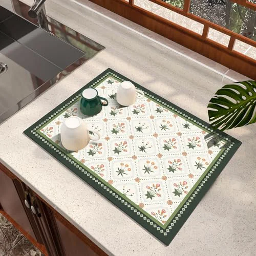 Modern Dish Drying Mat Absorbent Diatomite Soft Coffee Mat Outstanding
