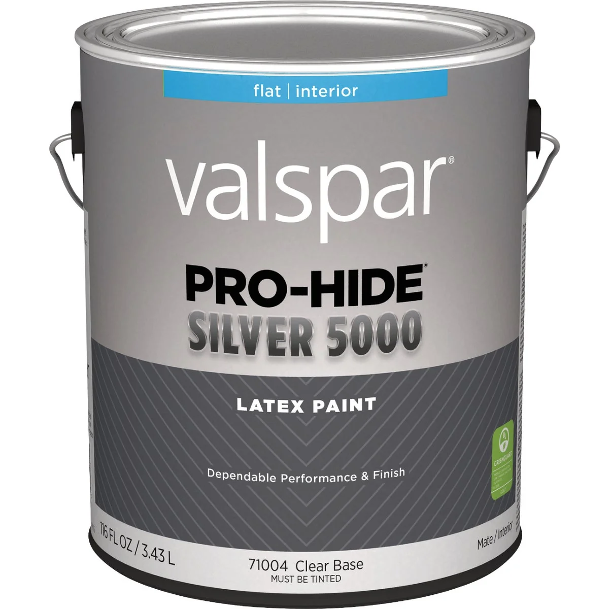 Responsible Valspar Pro-Hide Silver 5000 Latex Flat Interior Wall Paint Clear Base 1 Gal. Trendy