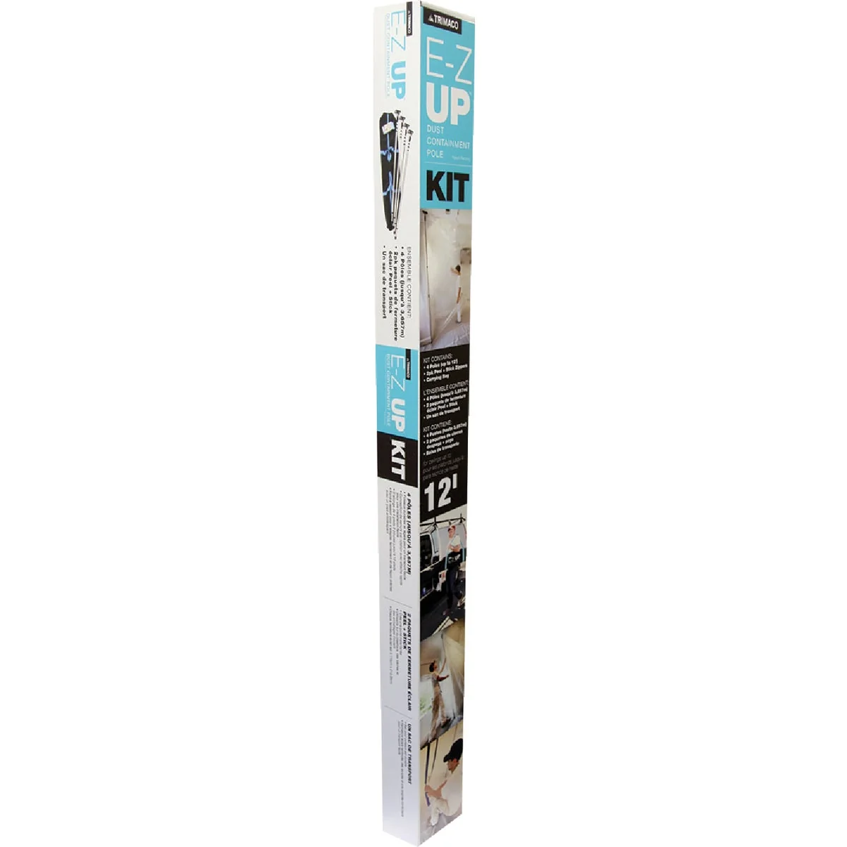Exclusive Trimaco E-Z Up Dust Containment Pole Kit With 4 12 Ft. Poles Pole Bag and 2 Zippers Original Design