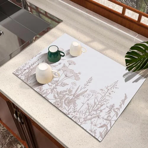 Expertly Made Dish Drying Mat Absorbent Diatomite Coffee Mat Effective
