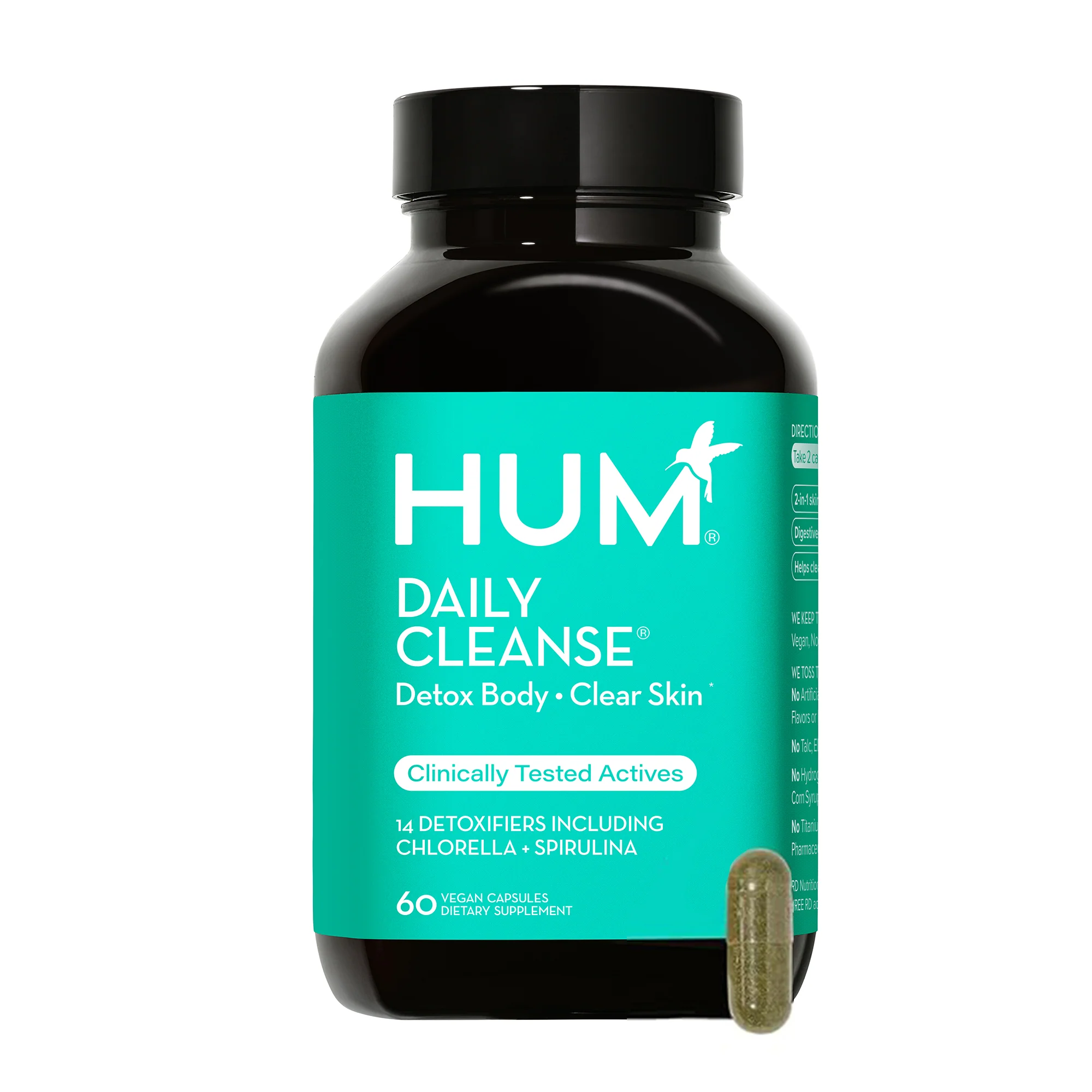 Smooth HUM Nutrition Daily Cleanse Detox Supplement - For Clear Skin Superior