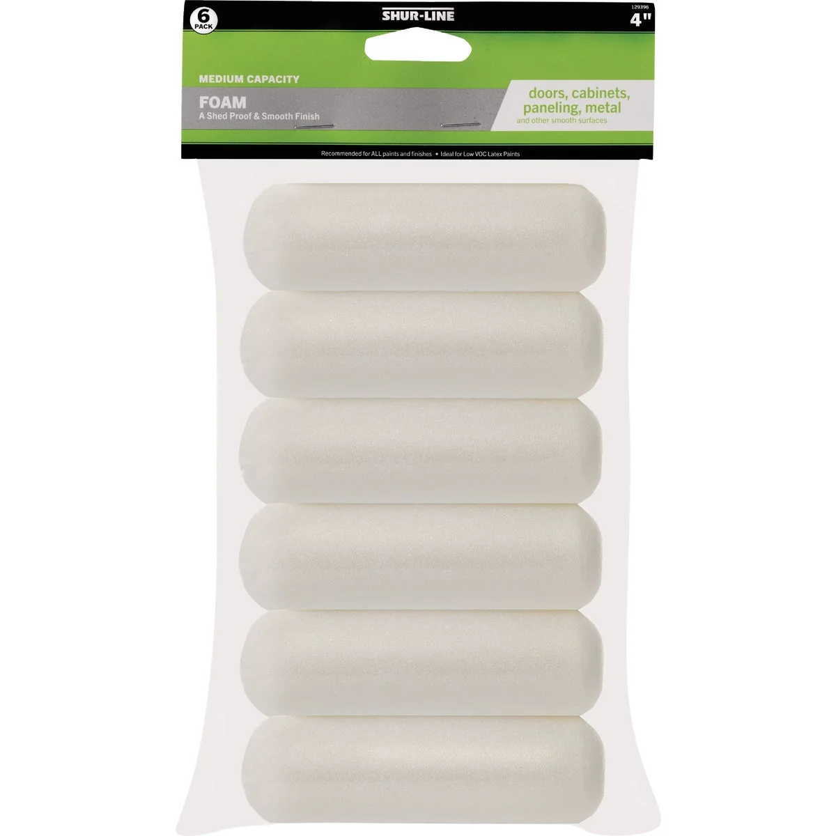 Relaxed Shur-Line 4 In. Foam Roller Cover 6-Pack Detailed