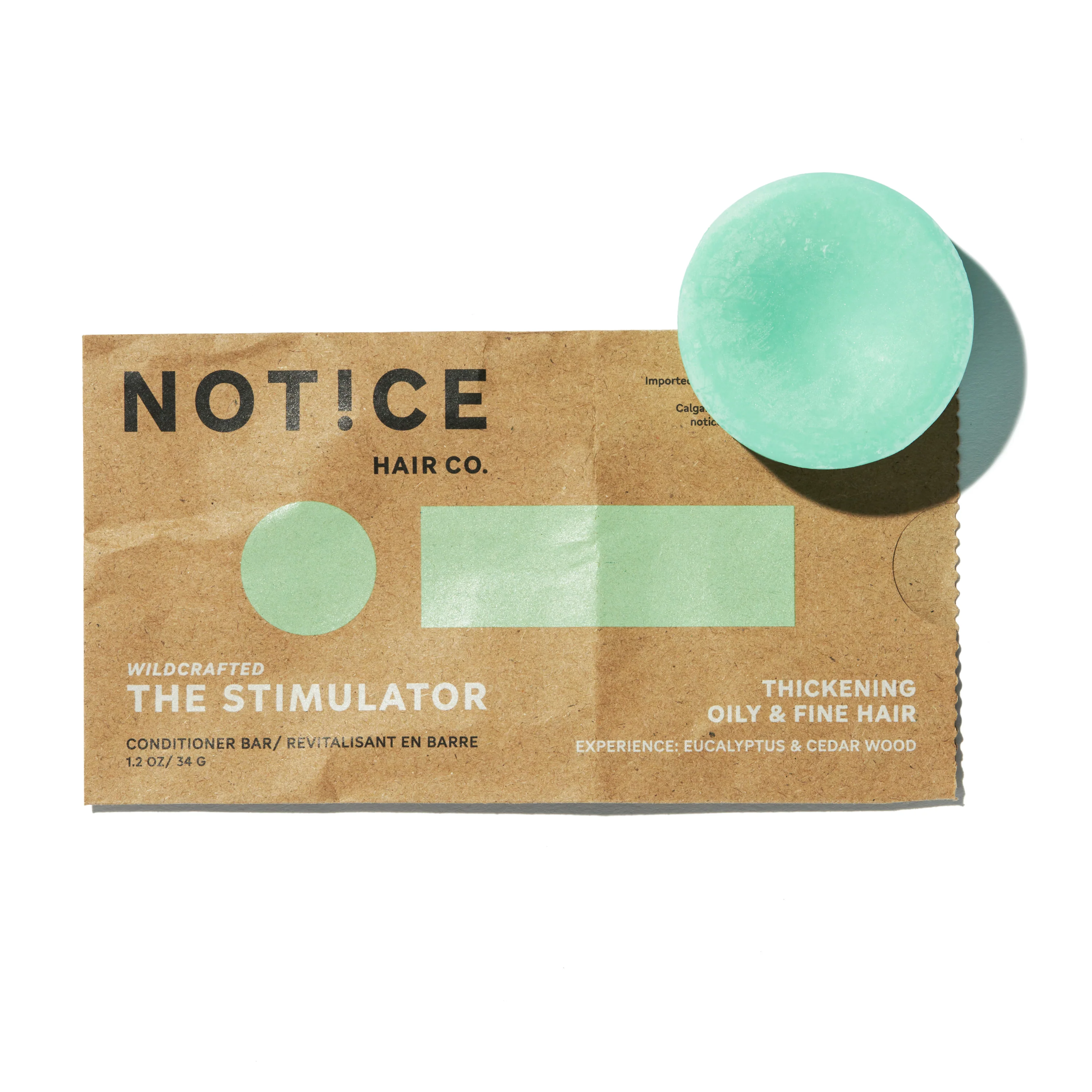 Exclusive NOTICE Hair Co The Stimulator Conditioner Bar Environmentally Friendly