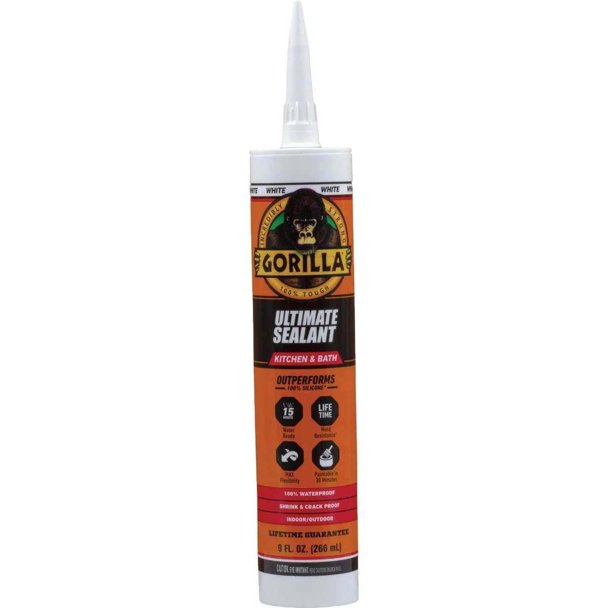Optimized Gorilla 9 Oz. Kitchen Bath Sealant White Eco-Friendly