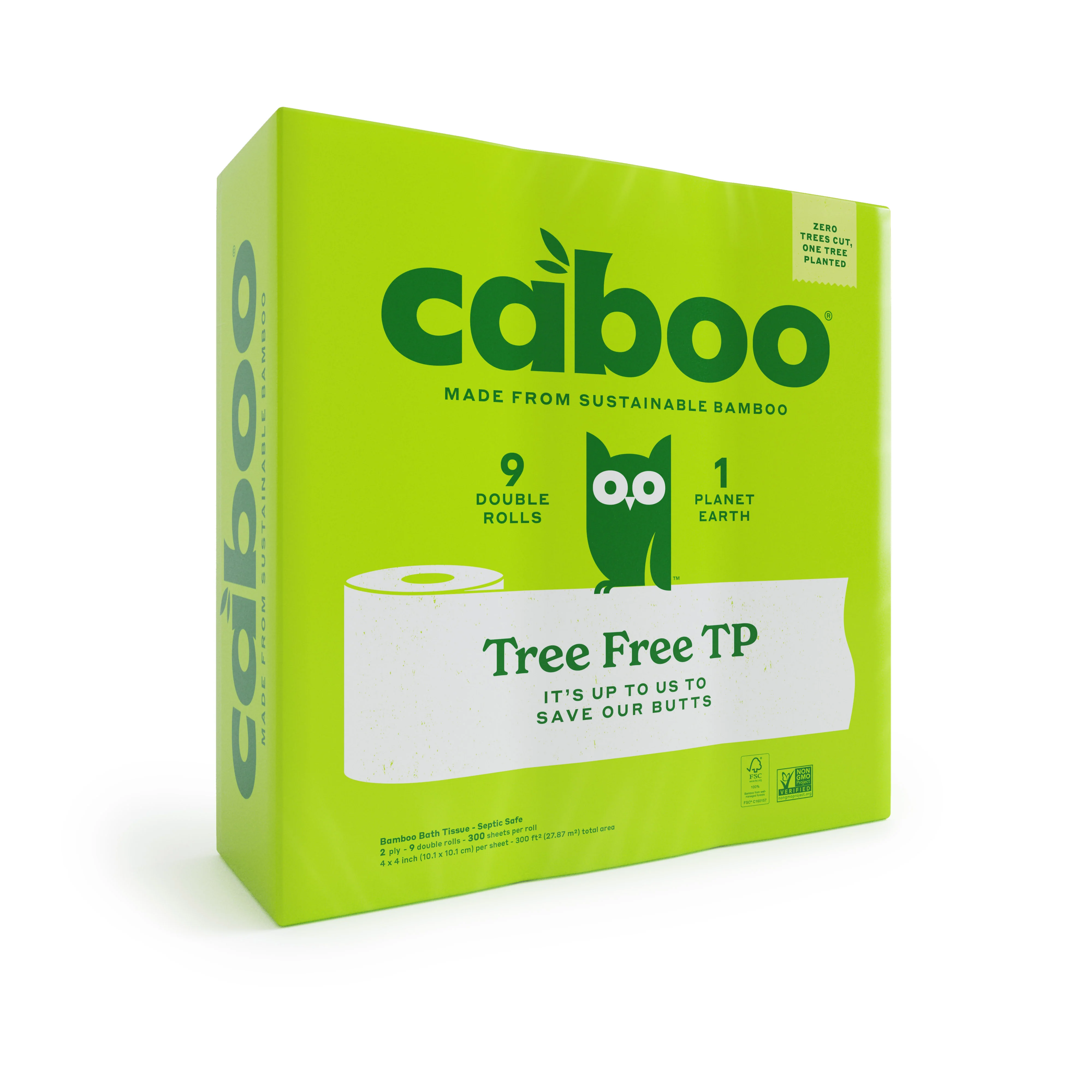 Original Design Caboo 2-Ply Bath Tissue 300 sheets per roll Top-Quality