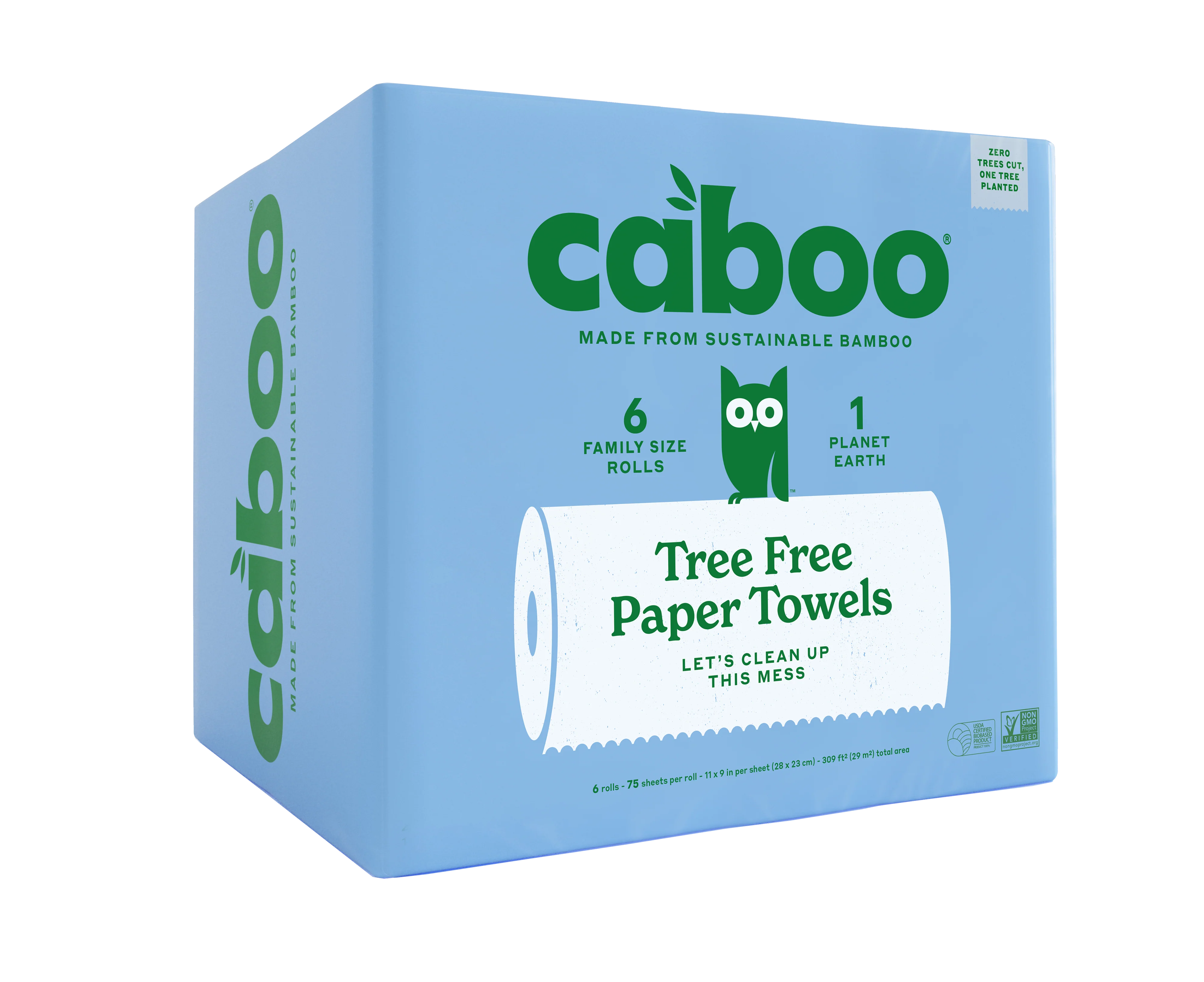 Specialty Caboo Paper Towel 75 sheets per roll Flexible