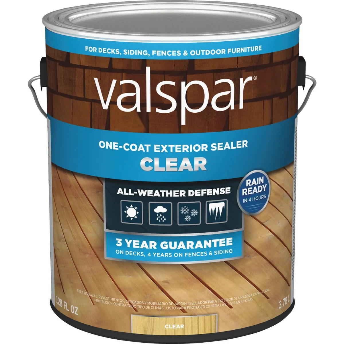 Solid Valspar One-Coat Deck Stain Clear 1 Gal. Innovative