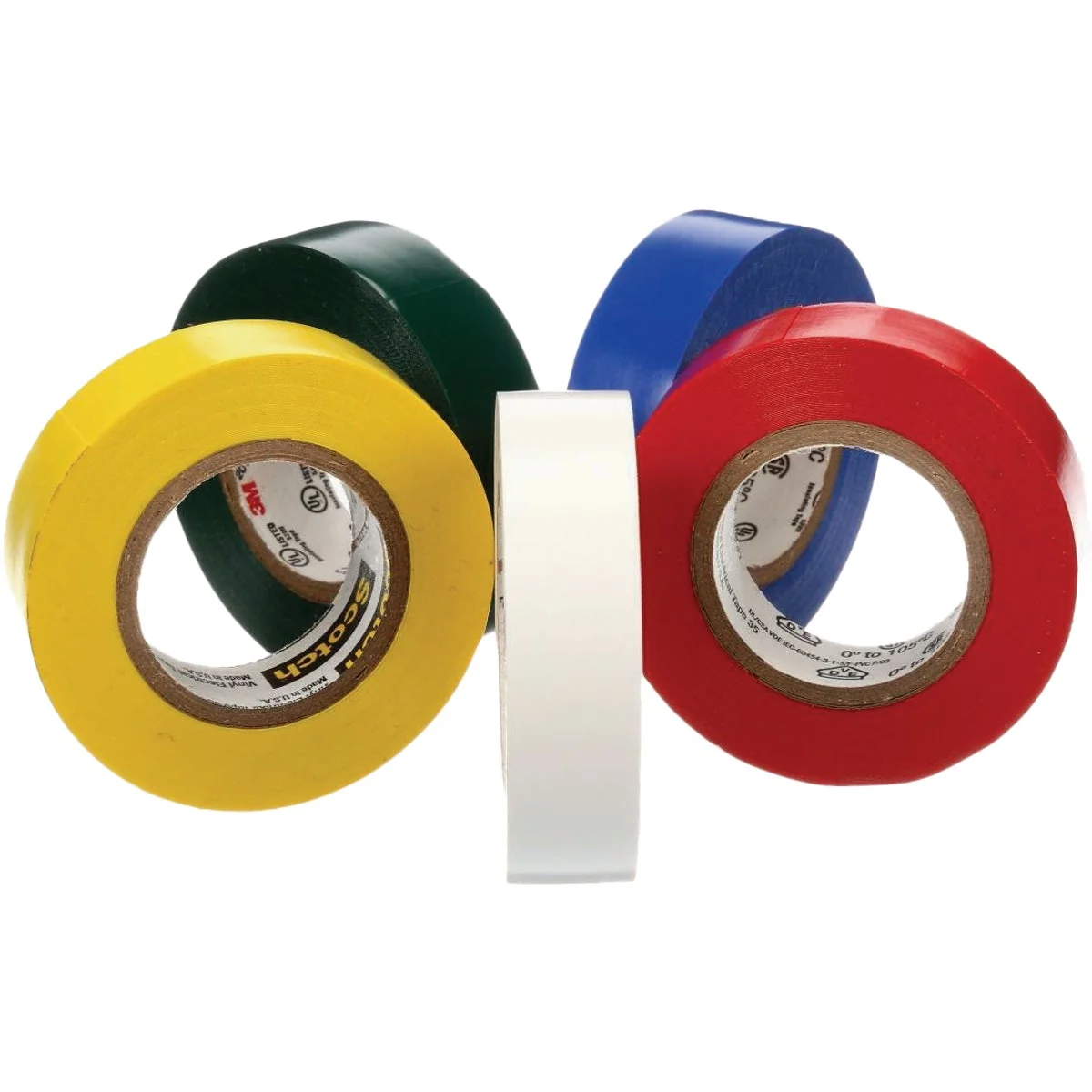 Healthy Scotch 1 2 In. x 20 Ft. Assorted Color Electrical Tape 5-Pack Casual
