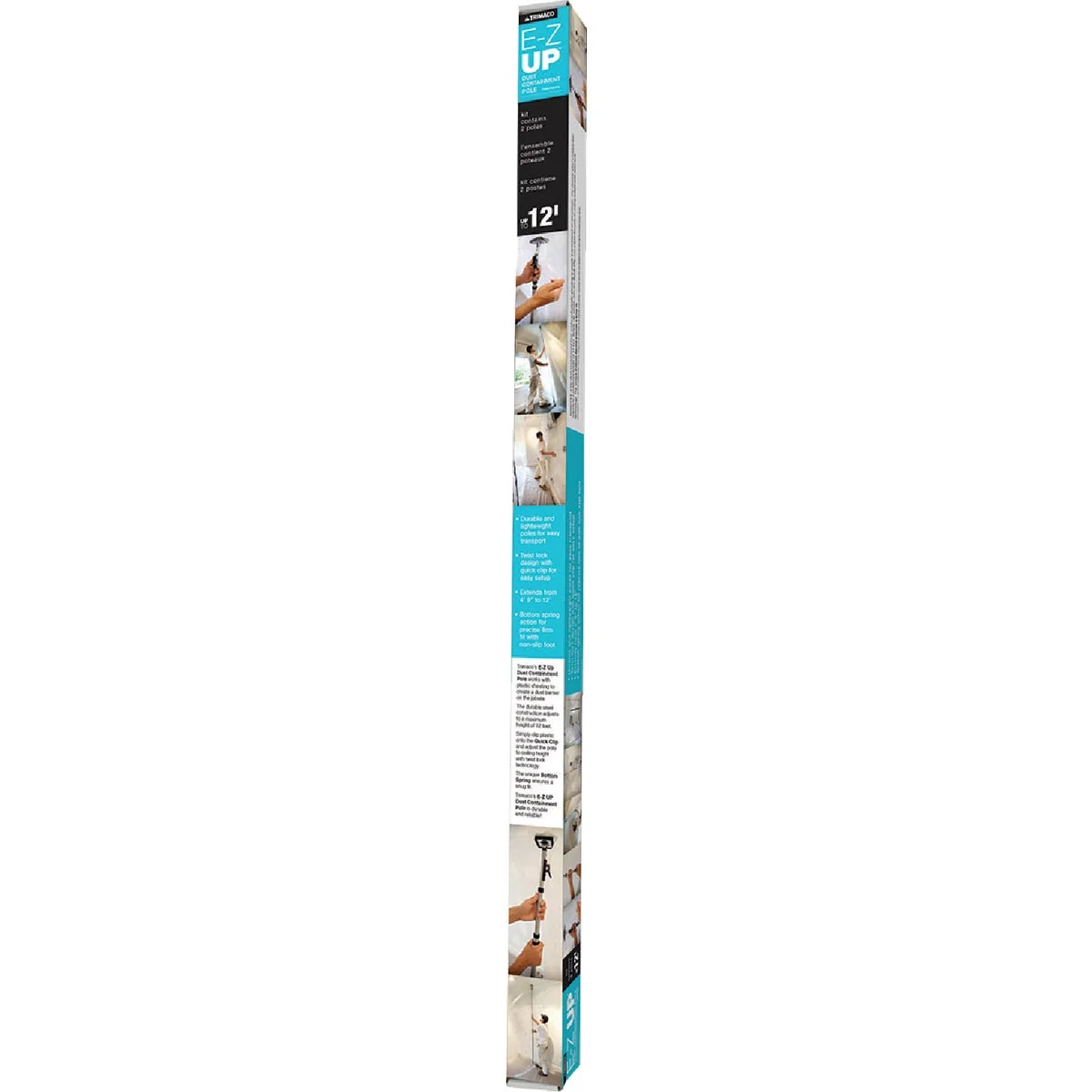 Versatile Trimaco E-Z Up 12 Ft. Dust Containment Pole 2-Pack Sustainable