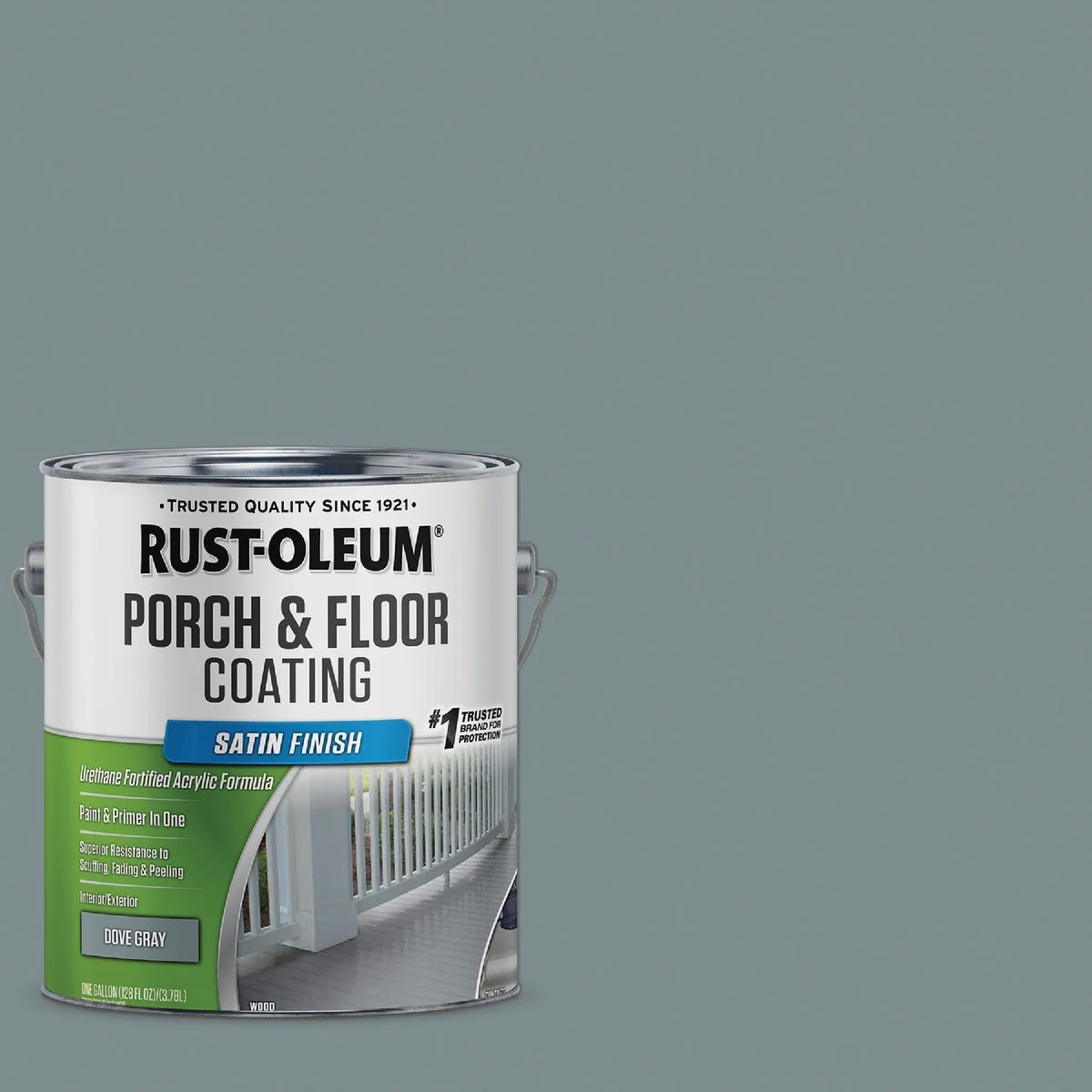 Trusted Rust-Oleum 1 Gal. Low VOC Porch and Floor Coating Satin Dove Gray Reusable