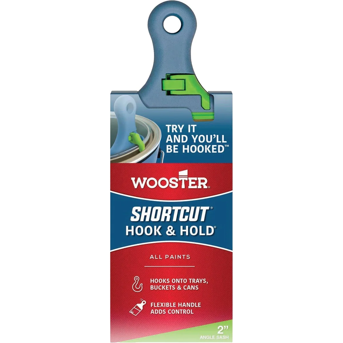 Sustainable Wooster Shortcut 2 In. Hook Hold Angle Sash Short Handle Paint Brush Convenient